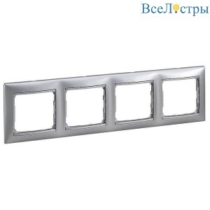Рамка 4-постовая Legrand Valena алюминий 770154