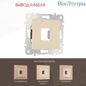 Вывод кабеля Arte Milano 203.49-1.shampan