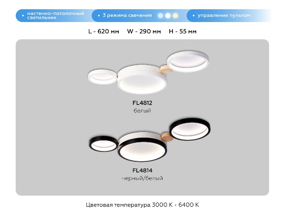 потолочная люстра ambrella light linetech fl4814