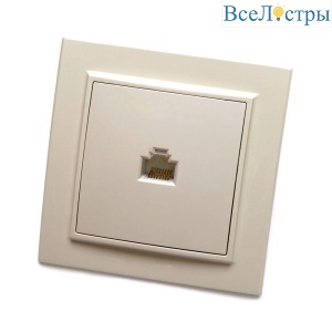 Розетка компьютерная RJ-45 Stekker Эрна слоновая кость PST00-9007-02 39233
