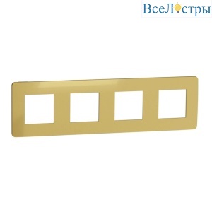 Рамка 4-постовая Schneider Electric Unica New NU280859