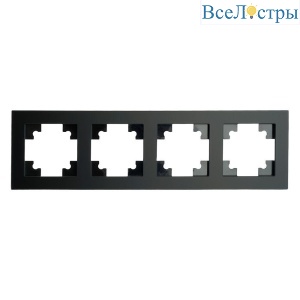 Рамка 4-постовая Stekker Катрин черный матовый GFR00-7004-05М 49603