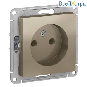 Розетка б/з, 16А, механизм Systeme Electric AtlasDesign Шампань ATN000541