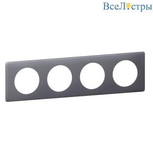 Рамка 4-постовая Legrand Celiane фиолетовая перкаль 066734