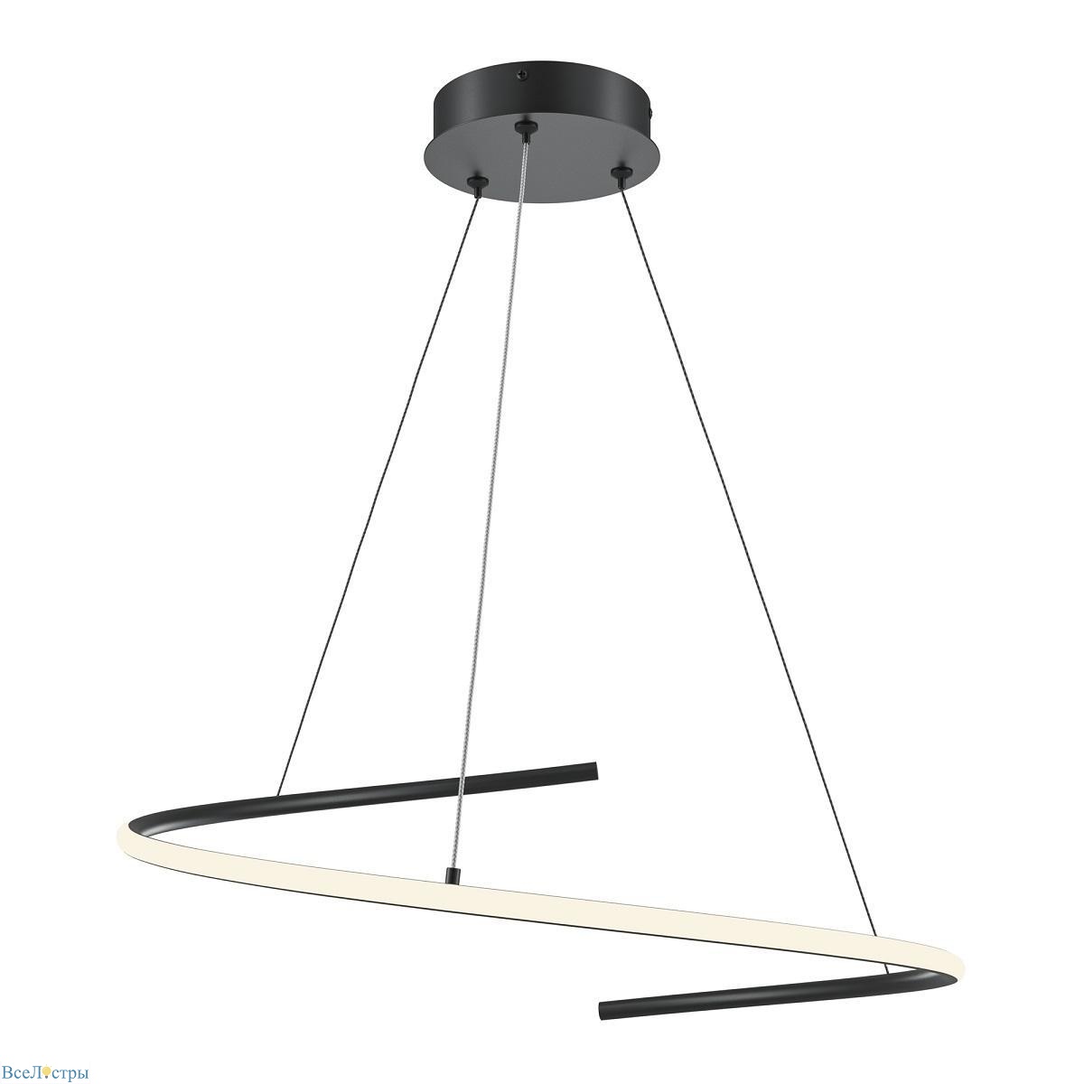 подвесной светодиодный светильник maytoni curve mod242pl-l33bk