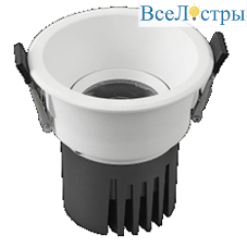 Карданный светильник Arlight MS-FLOW-BUILT-R85-6W Day4000 (WH, 55 deg, 230V) (IP20 Металл) 060949