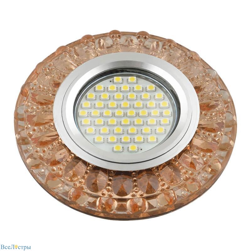 встраиваемый светильник fametto luciole dls-l151 gu5.3 glassy/tea