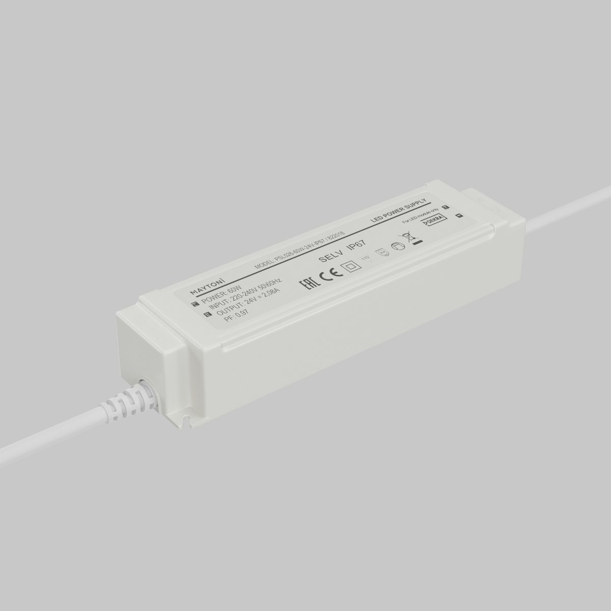источник напряжения maytoni led strip psl026 24в 60вт ip67 822018