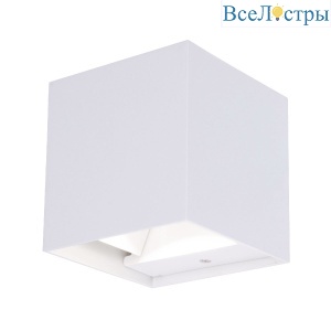 Уличный настенный светильник Uniel ULU-S55B-2x3W/3000K+4000K+6000K IP65 WHITE UL-00010854