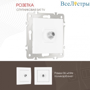 Розетка SAT TV Arte Milano 206.42-1.white