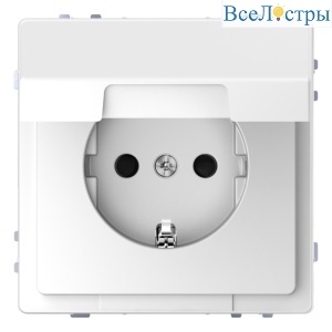 Розетка Schneider Electric Merten D-Life 16A с/з и крышкой MTN2310-6035