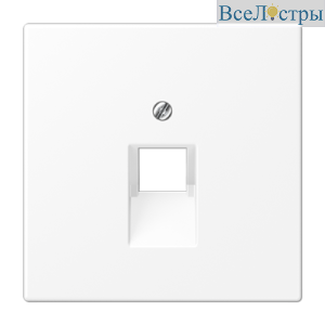 Накладка для комп./тлф. розетки, 1-ная JUNG белый, LS990 LS969-1UAWWM
