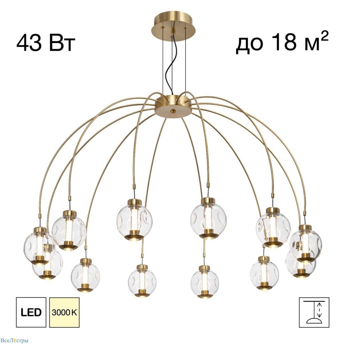 подвесная люстра citilux noona cl251190