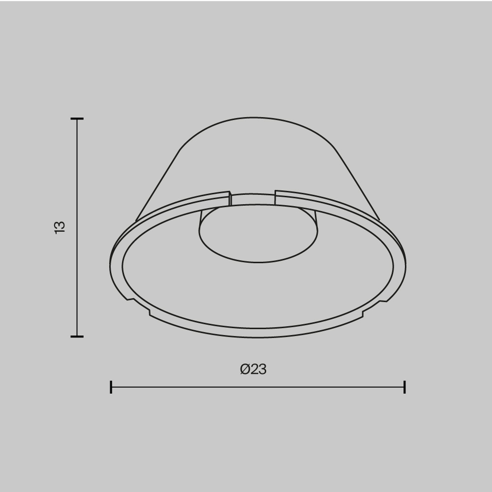 линза для светильников серии mini 55° maytoni technical lensd25-55