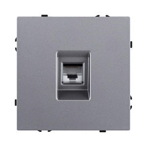 Розетка Ethernet RJ45 Cat.6, серый Kollinger Eclipse EC-017GY