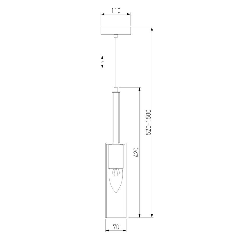 подвесной светильник eurosvet graf 50226/1 янтарный