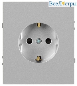 Розетка Эра Arktik 16-2102-03 с заземлением 2P+E Schuko со шторками 16А-250В алюминий Б0070426