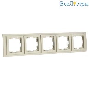 Рамка 5-постовая Mono Electric Larissa крем 103-171700-164