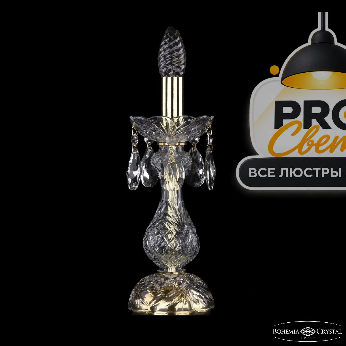 настольная лампа bohemia ivele crystal 1413l/1-31 g