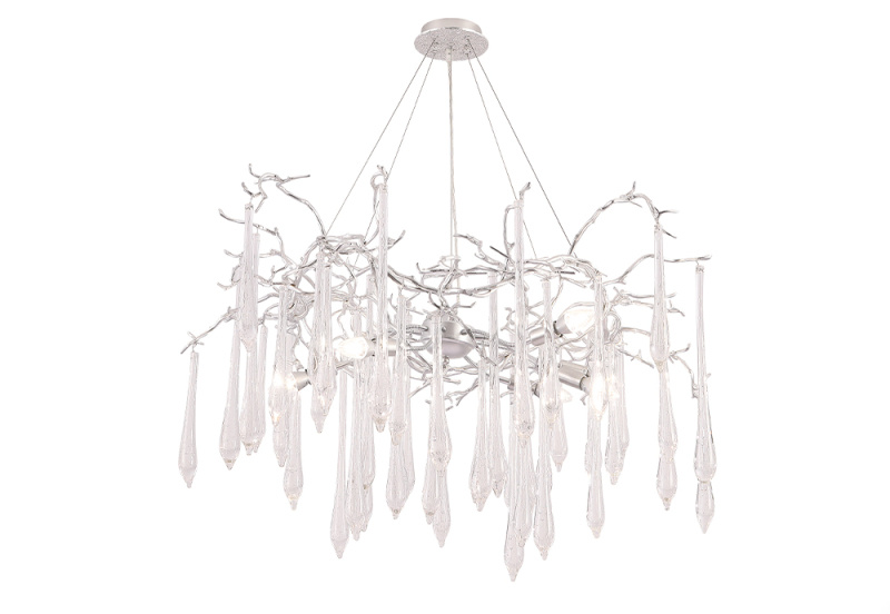 подвесная люстра crystal lux reina sp8 d1000 silver patina