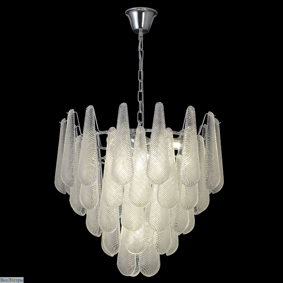 подвесная люстра crystal lux fontain sp10 chrome