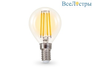 Филаментная светодиодная лампа Ambrella Light Bulbing E14 11W 2700K шар 451133