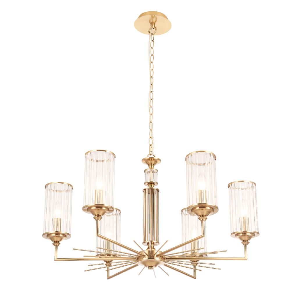 подвесная люстра crystal lux gloria sp6 brass