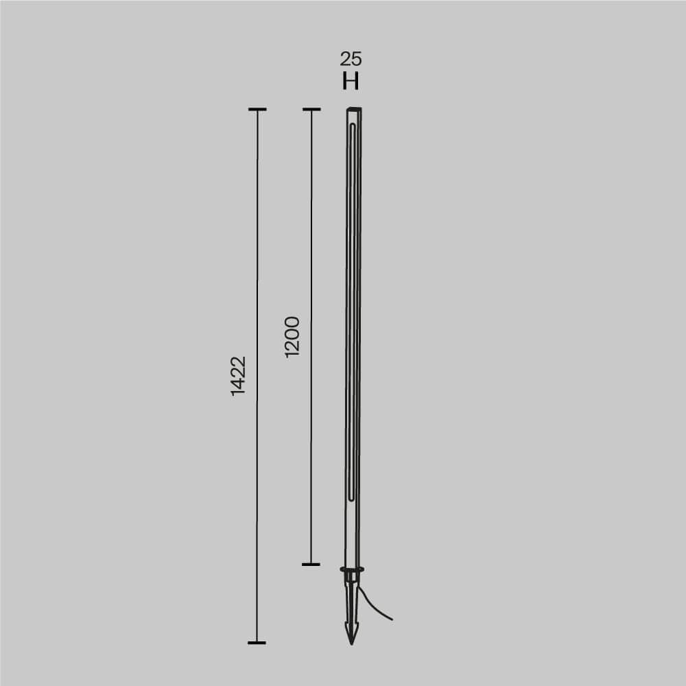 уличный светодиодный светильник maytoni pole o440fl-l18gf3k