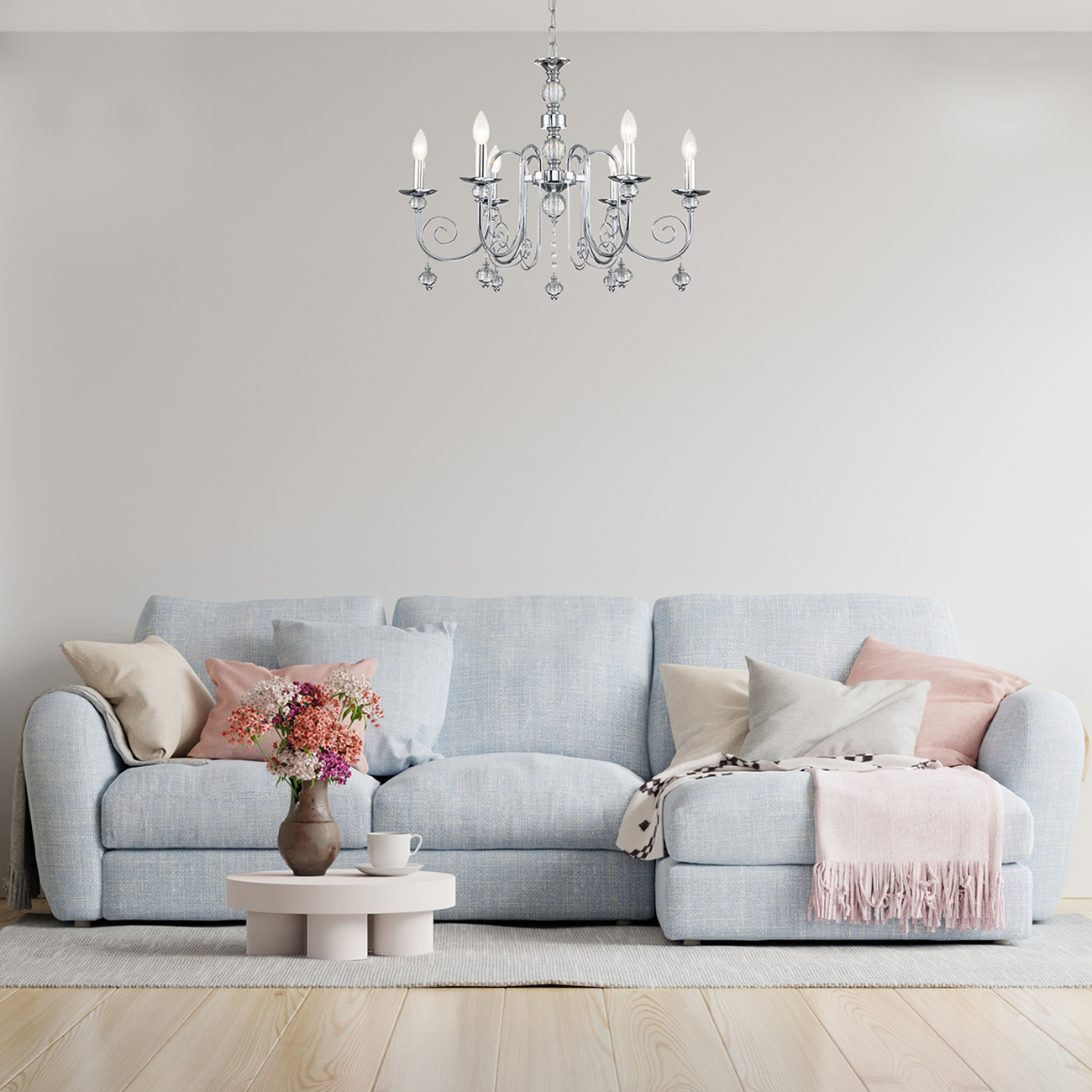 подвесная люстра escada shine 678/6pl chrome