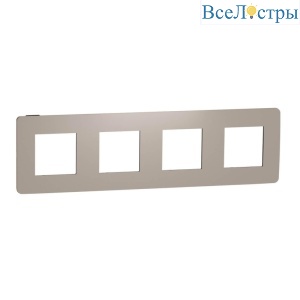 Рамка 4-постовая Schneider Electric Unica New NU280828