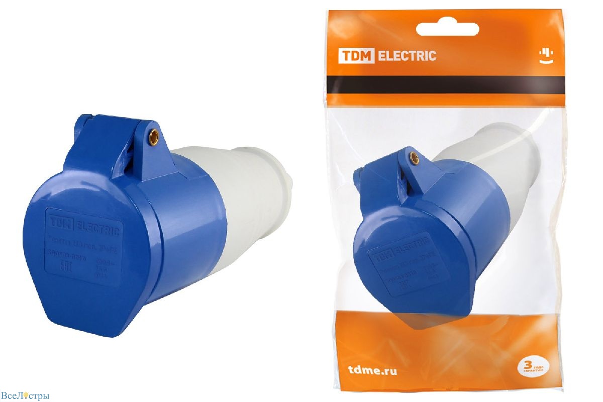 розетка переносная tdm electric sq0603-0010