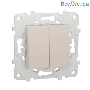 Переключатель двухклавишный перекрестный Schneider Electric Unica New NU521544