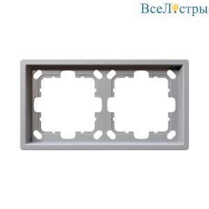 Рамка серия FD 2-постовая, цвет Белый матовый (soft touch) Jasmart FD1002PWM