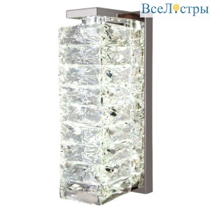 Настенный светильник Eurosvet Blitz 40259 LED хром/ прозрачный хрусталь Strotskis a065321