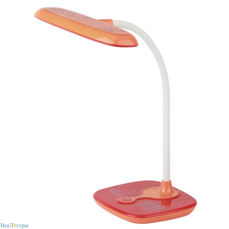 настольная лампа эра nled-432-6w-or б0028465