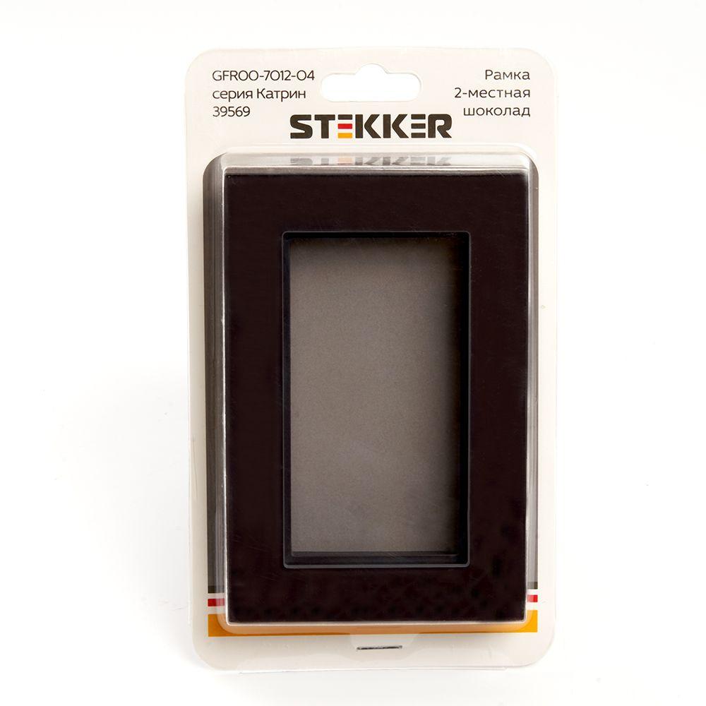 рамка 2-модульная stekker катрин шоколад gfr00-7012-04 39569