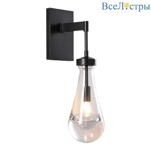 Бра Delight Raindrop MT9093-1W black brushed gold
