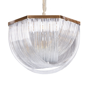 Подвесной светильник Delight Collection Murano Glass A001-800 L12 brass/clear