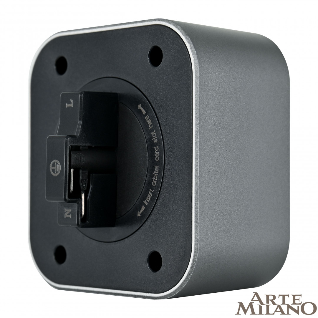 трековая розетка arte milano am-track-sockets 380022ts/es grey