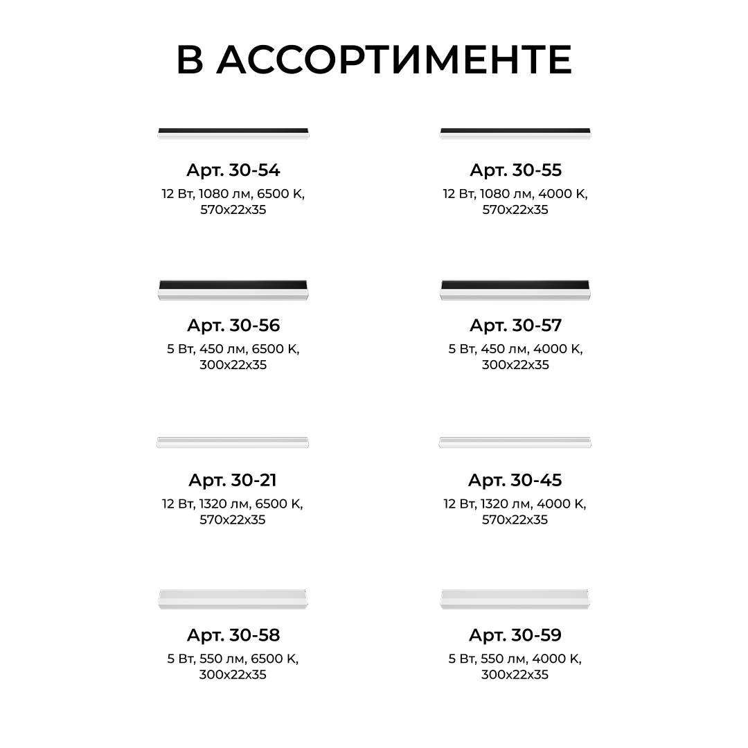 линейный накладной светильник apeyron 30-59