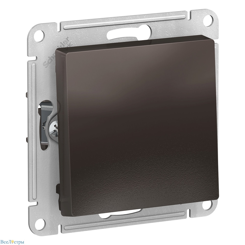выключатель 1-клавишный перекрестный мокко schneider electric atlas design atn000671