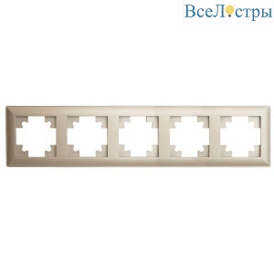 Рамка 5-постовая Stekker Катрин шампань PFR00-7005-02 39806