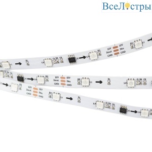 Светодиодная лента Arlight 7,2W/m 30LED/m 5060SMD разноцветная 5M SPI-B30-10mm 12V RGB-PX3 026368(2)
