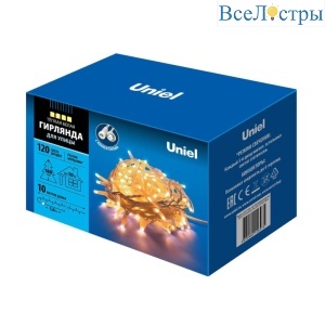 Уличная светодиодная гирлянда Uniel (UL-00003685) теплый белый ULD-S1000-120/TWK Warm White IP67