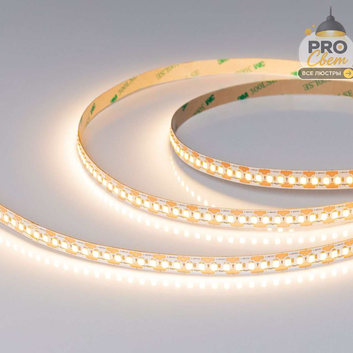 светодиодная лента arlight ul-a180-10mm 48v warm3000-cx2 (19 w/m, ip20, 10m) 063797