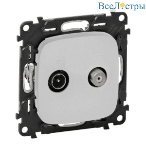 Розетка TV-SAT Legrand Valena Allure алюминий 753958