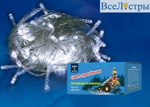 Светодиодная гирлянда (UL-00005259) Uniel 220V белый ULD-S0500-050/DTA White IP20