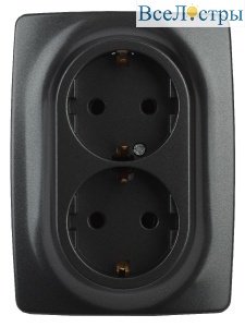 Розетка 2x2P+E Schuko со шторками Эра 12-2108-05 Б0036446
