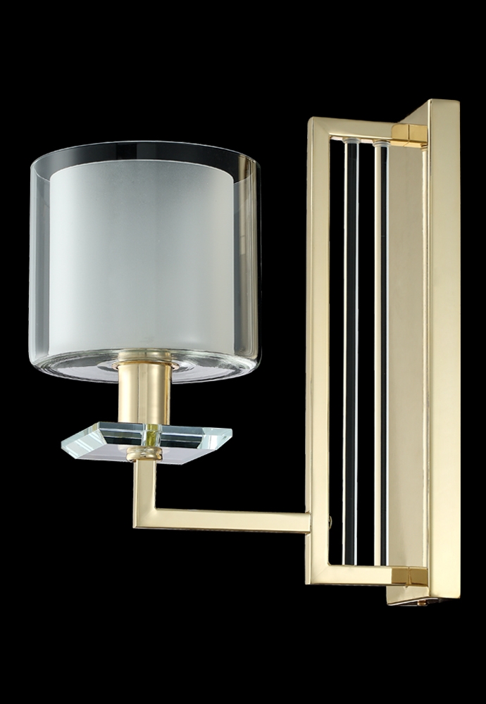 бра crystal lux nicolas ap1 gold/white
