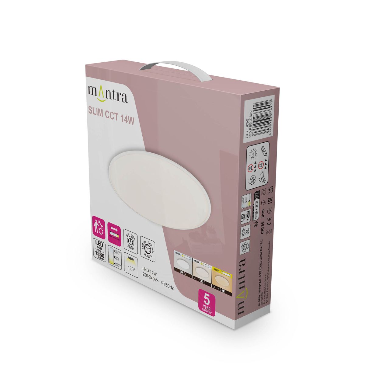 потолочный светильник mantra slim 8692
